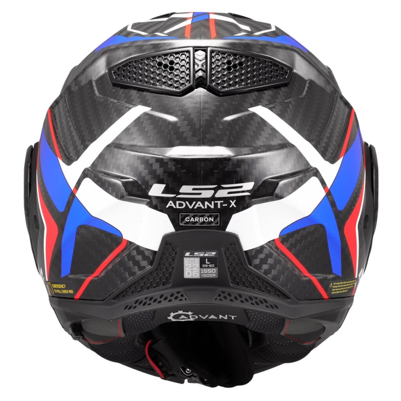 Casco moto LS2 FF901 Advant XC Future II bianco-blu