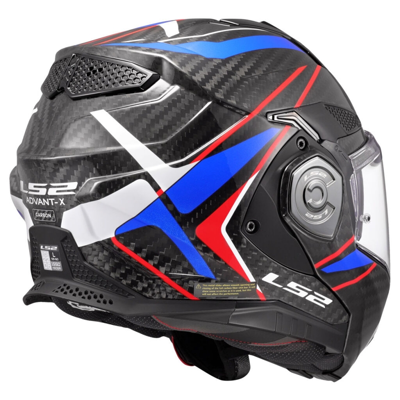 Casco moto LS2 FF901 Advant XC Future II bianco-blu