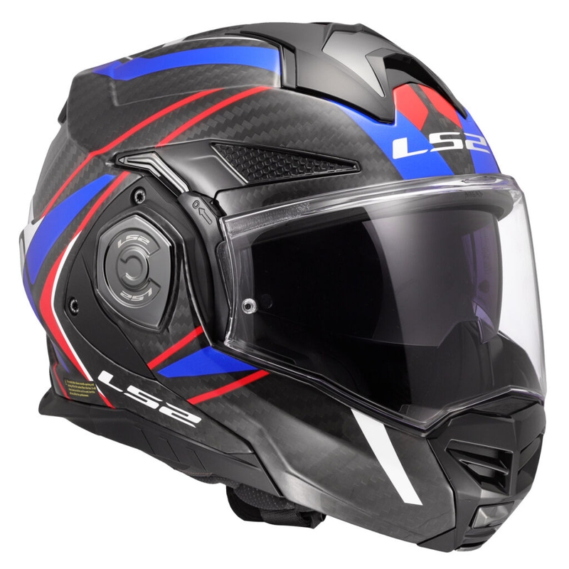 Casco moto LS2 FF901 Advant XC Future II bianco-blu