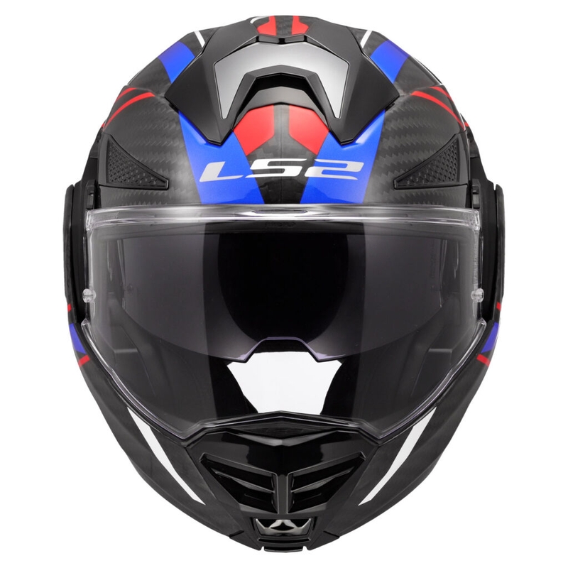 Casco moto LS2 FF901 Advant XC Future II bianco-blu