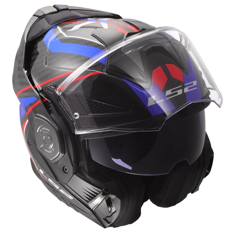 Casco moto LS2 FF901 Advant XC Future II bianco-blu