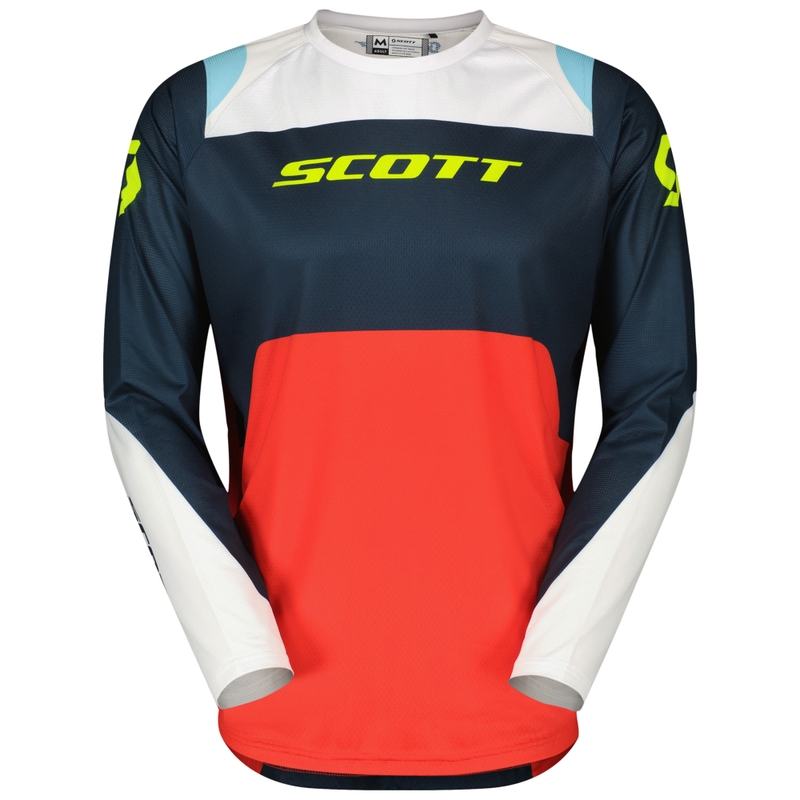 Maglia da motocross SCOTT EVO Race blu-rossa