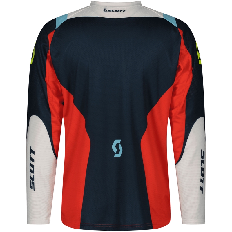 Maglia da motocross SCOTT EVO Race blu-rossa