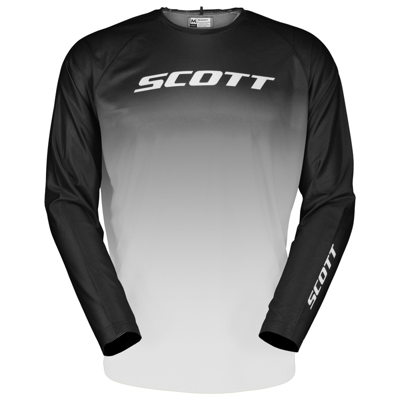 Maglia da motocross SCOTT EVO Swap nera-bianca Saldi