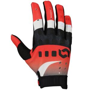 Guanti da motocross SCOTT Podium PRO rosso-nero