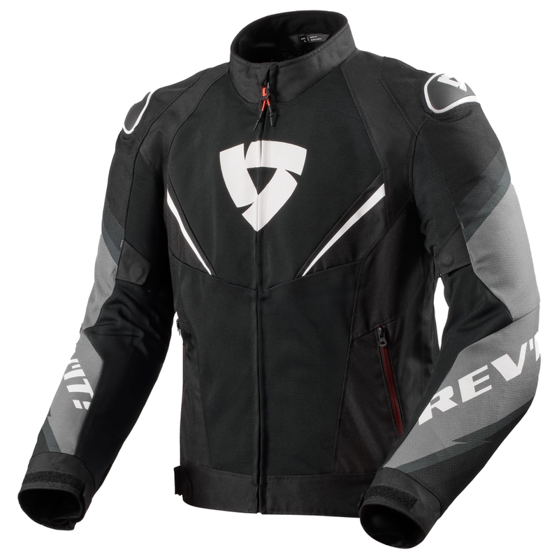 Giacca da moto Revit Quantum 3 Air nera-bianca