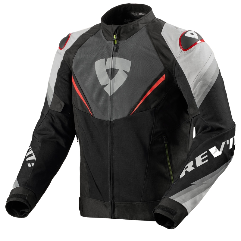 Giacca da moto Revit Quantum 3 Air grigio-rosso