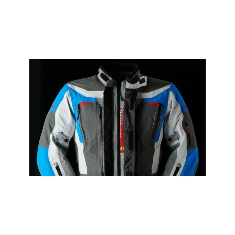 Giacca da moto Furygan Voyager blu-grigio-antracite Saldi