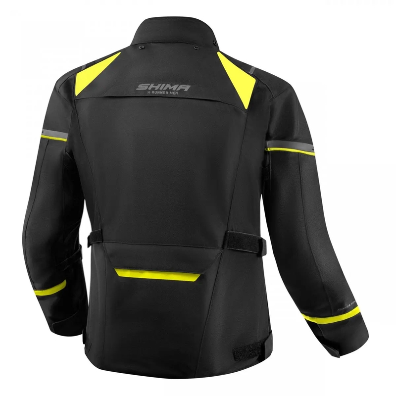 Giacca da moto Shima Runner nero-giallo fluo