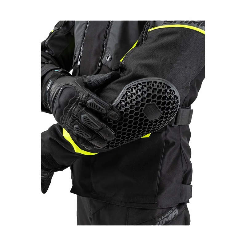 Giacca da moto Shima Runner nero-giallo fluo