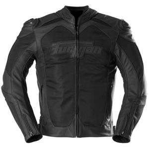 Giacca da motociclista in pelle Furygan Speed Mesh 3 nera