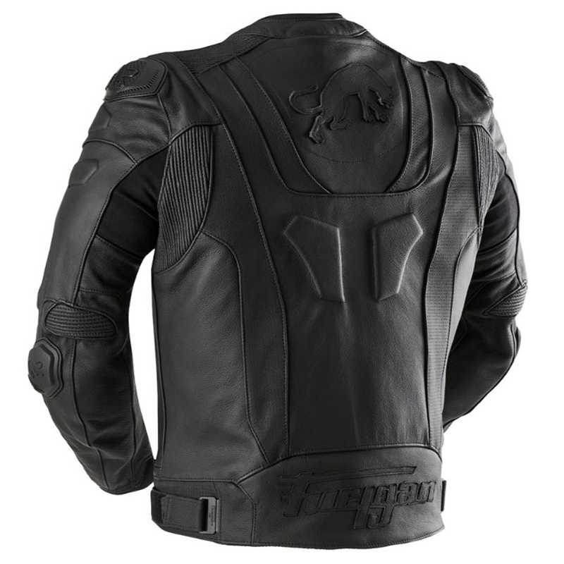 Giacca da motociclista in pelle Furygan Ghost Evo nera