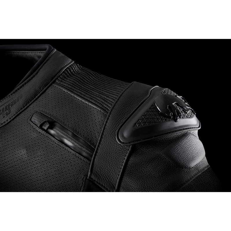Giacca da motociclista in pelle Furygan Ghost Evo nera