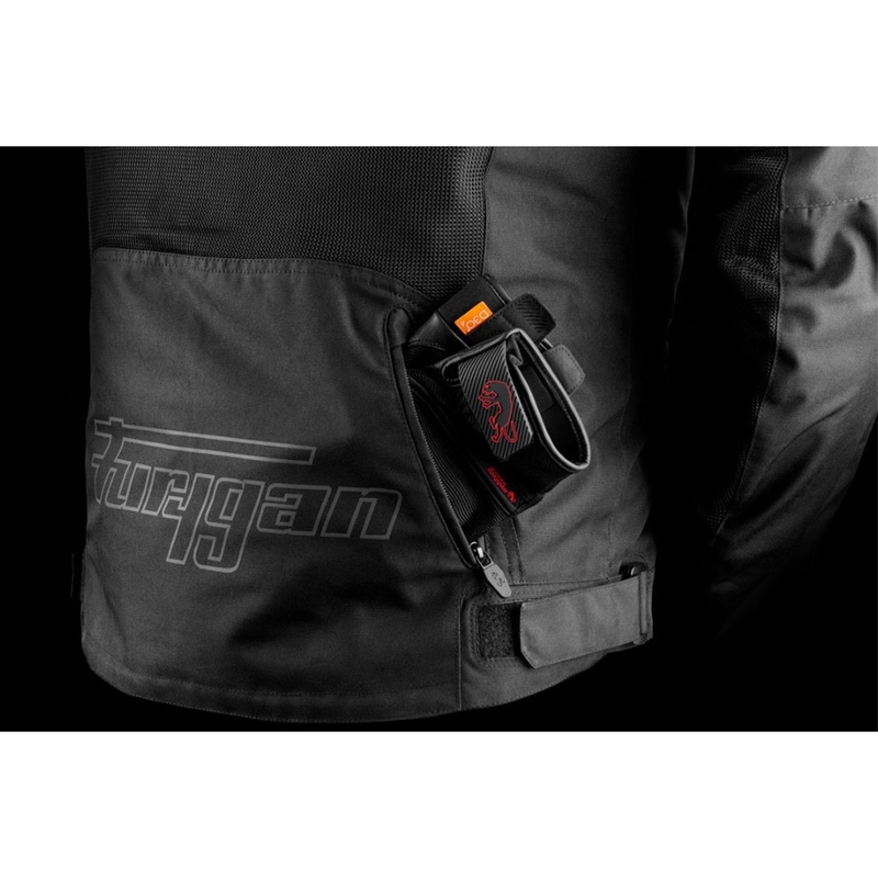 Giacca da motociclista Furygan Aquilon nero-grigio