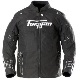 Giacca da motociclista per bambini Furygan Neon Kid nera-bianca