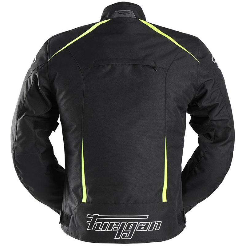 Giacca da motociclista Furygan Yori nero-bianco-giallo fluo