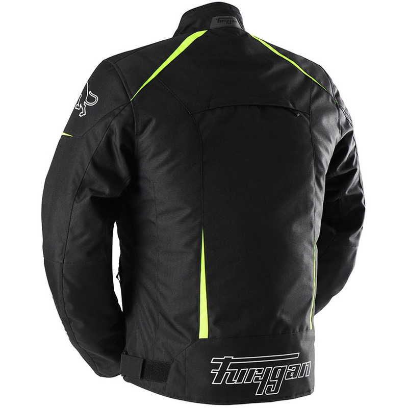 Giacca da motociclista Furygan Yori nero-bianco-giallo fluo