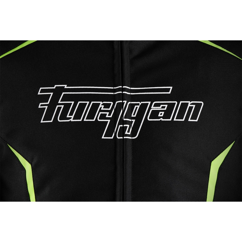 Giacca da motociclista Furygan Yori nero-bianco-giallo fluo