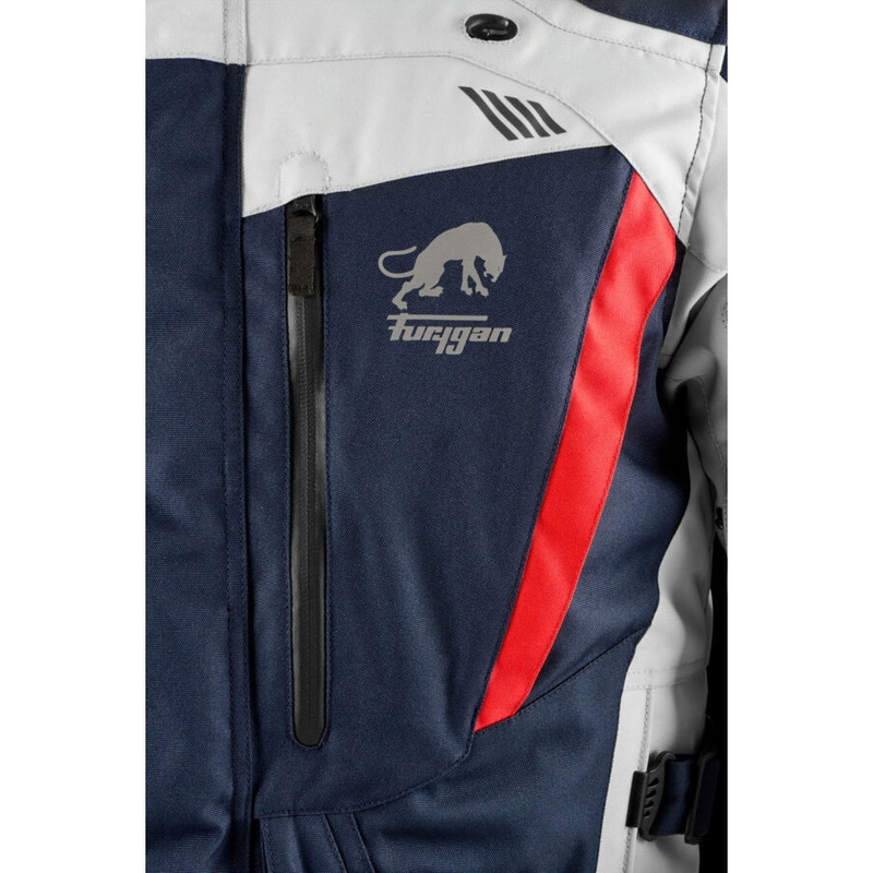 Giacca da motociclista Furygan Apalaches Evo blu-beige-rosso