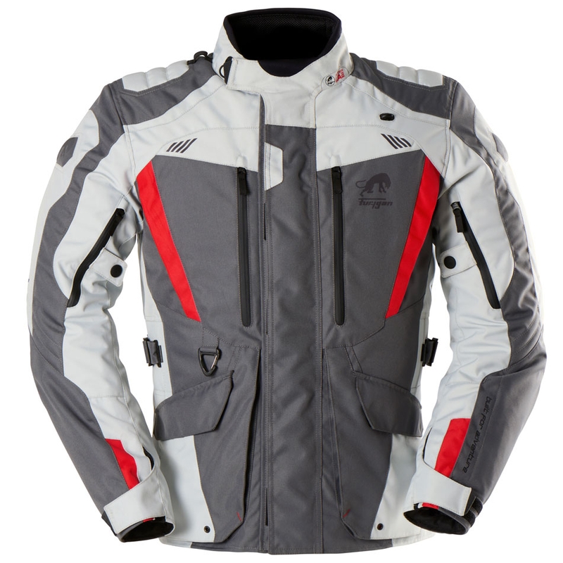 Giacca da moto Furygan Apalaches Evo grigio-beige-rosso