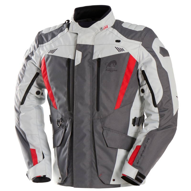 Giacca da moto Furygan Apalaches Evo grigio-beige-rosso