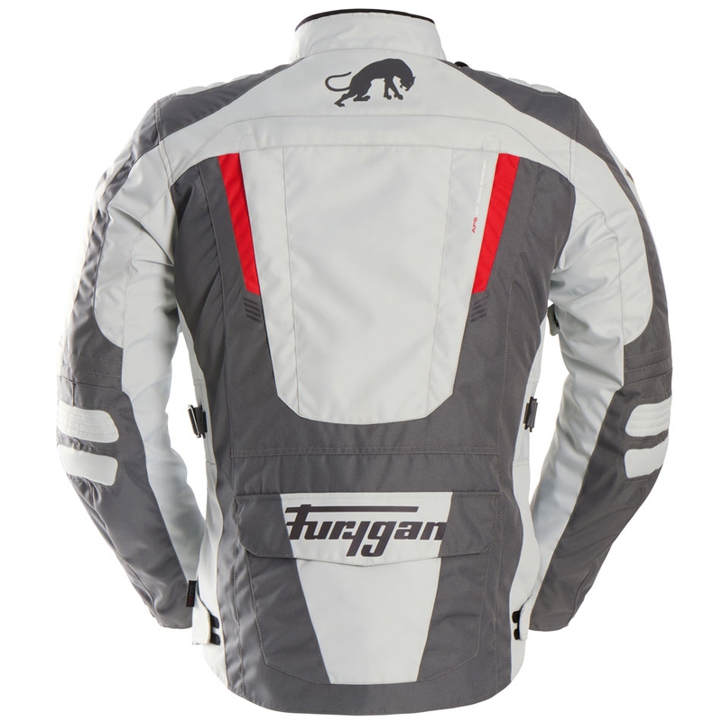 Giacca da moto Furygan Apalaches Evo grigio-beige-rosso