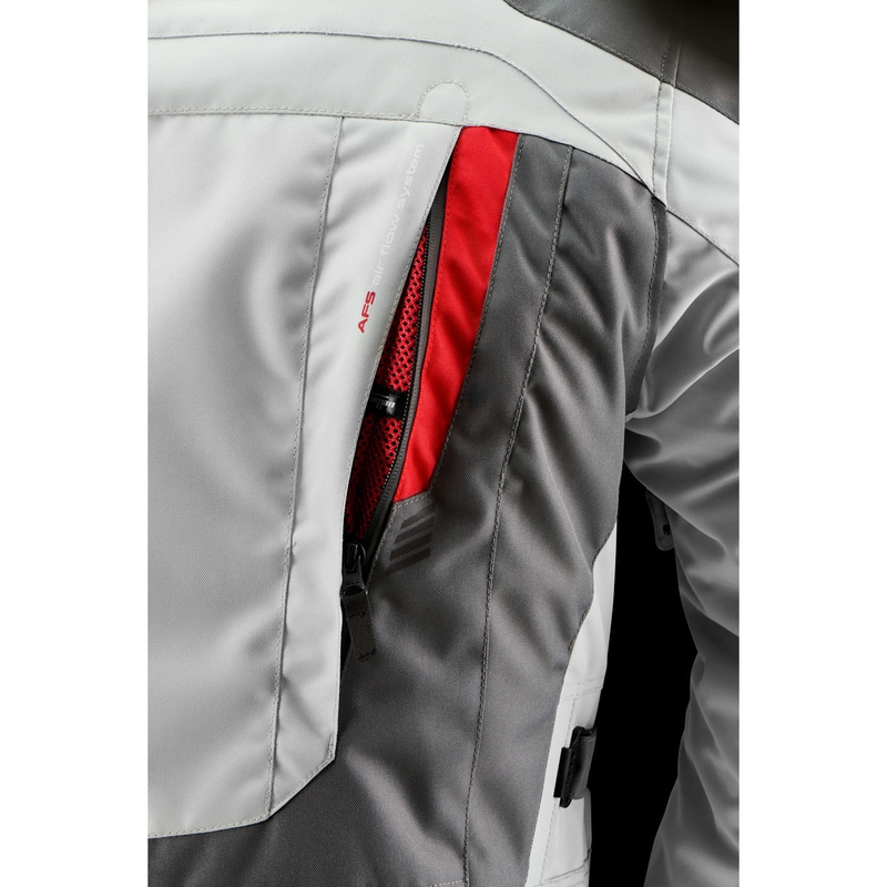 Giacca da moto Furygan Apalaches Evo grigio-beige-rosso