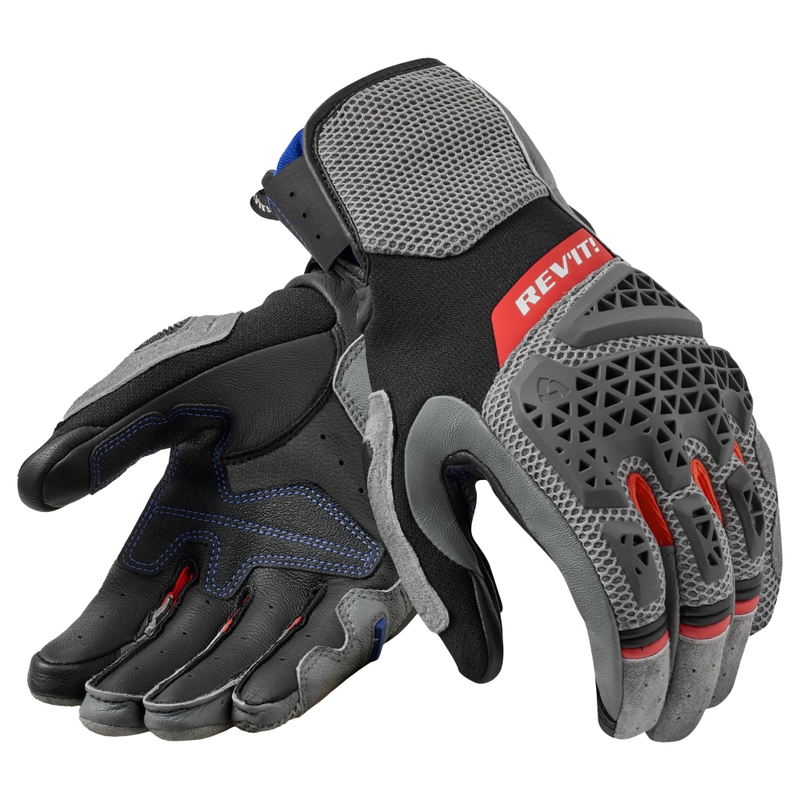Guanti da moto Revit Sand 5 grigio-rosso