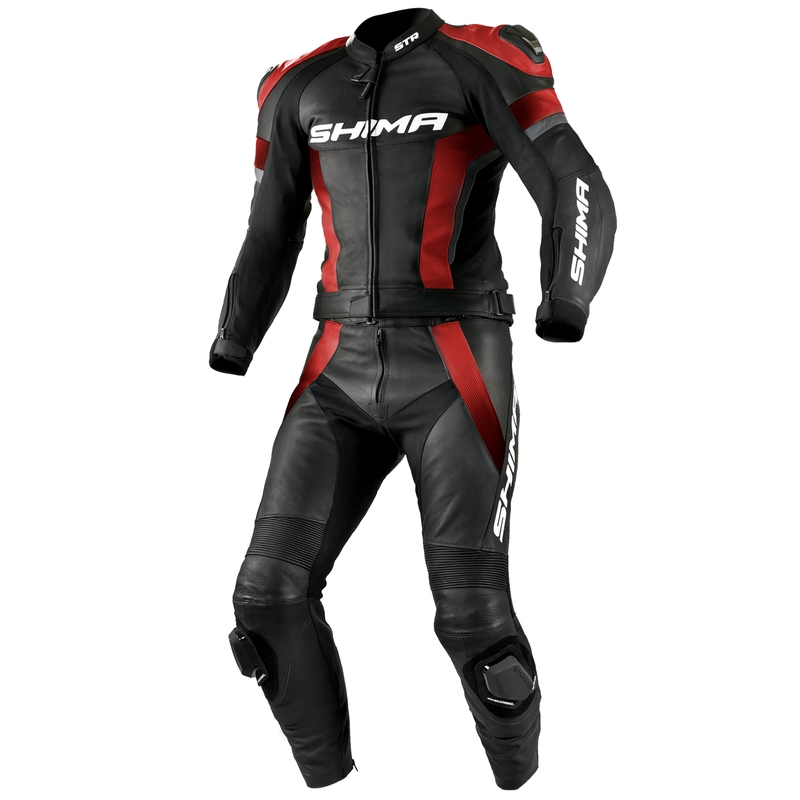 Tuta da moto Shima STR nera e rossa Saldi