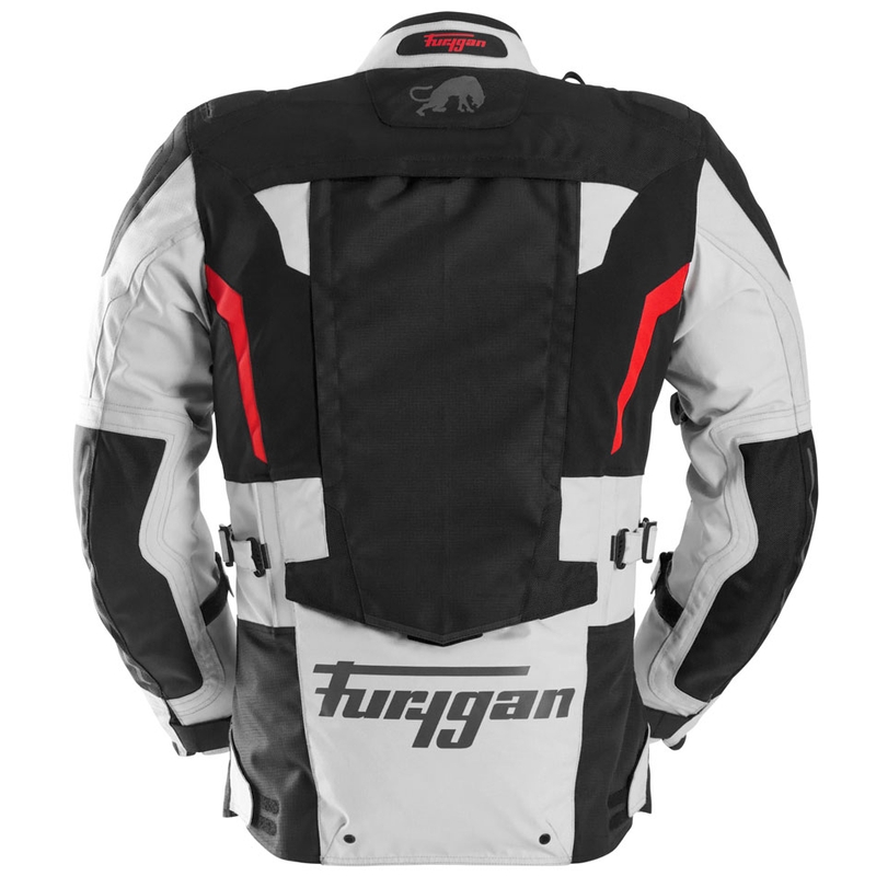 Giacca da moto Furygan Montroc Kevlar® Primaloft® 3IN1+ nero-beige-rosso