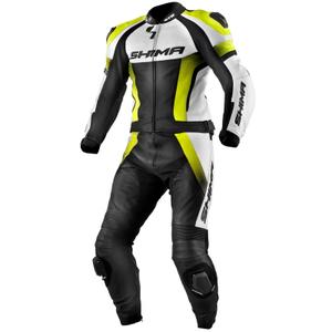 Tuta da moto Shima STR nero-bianco-giallo fluo Saldi