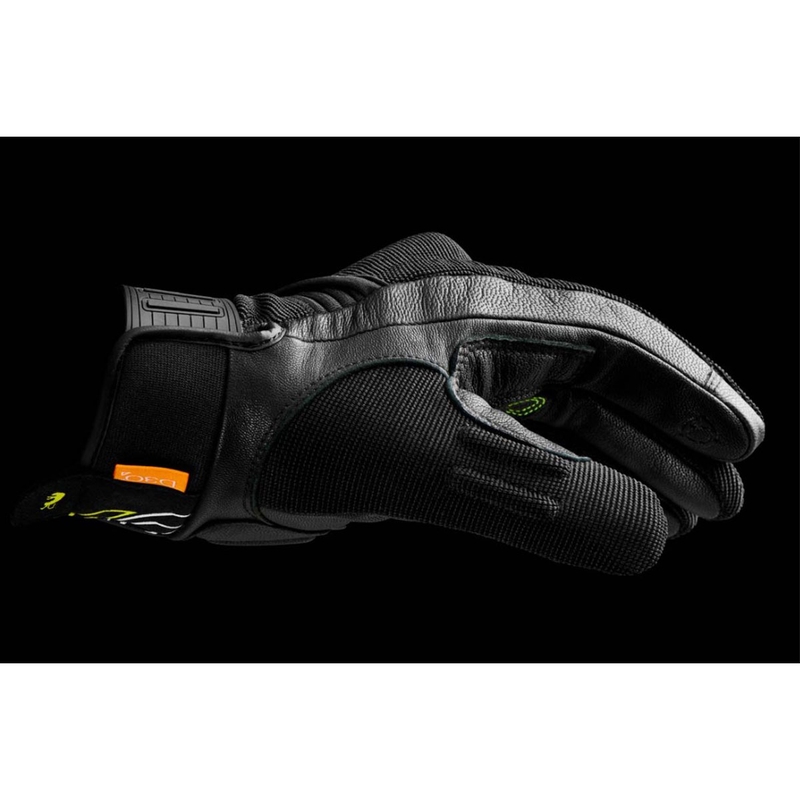 Guanti da moto Furygan Jet Neon D3O nero-bianco-giallo fluo