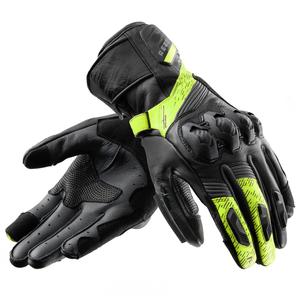 Guanti da moto Rebelhorn Viper nero-grigio-giallo fluo