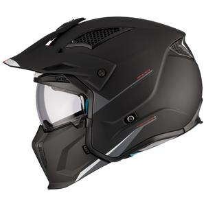 MT Streetfighter SV S Solid A1 casco aperto con maschera nero opaco