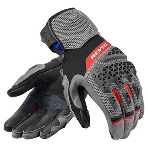 Guanti da moto Revit Sand 5 da donna grigio-rosso