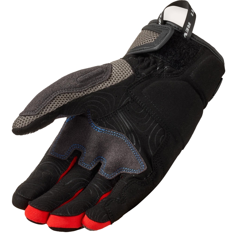 Guanti da moto Revit Cavern grigio-rosso