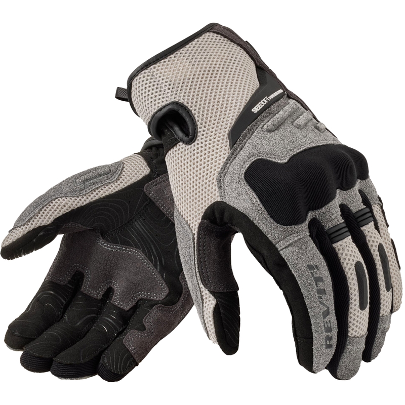Guanti da moto Revit Cavern grigio chiaro-nero