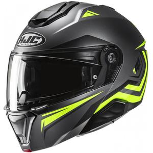 Casco moto apribile HJC i91 Tricus MC3HSF nero-giallo fluo