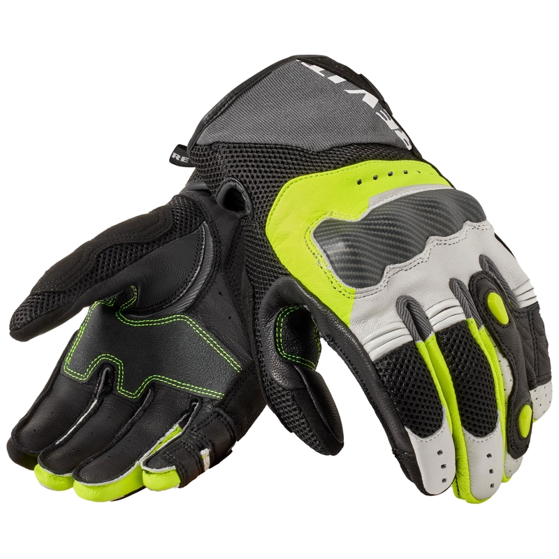 Guanti da moto Revit Blaze grigio chiaro-giallo fluo