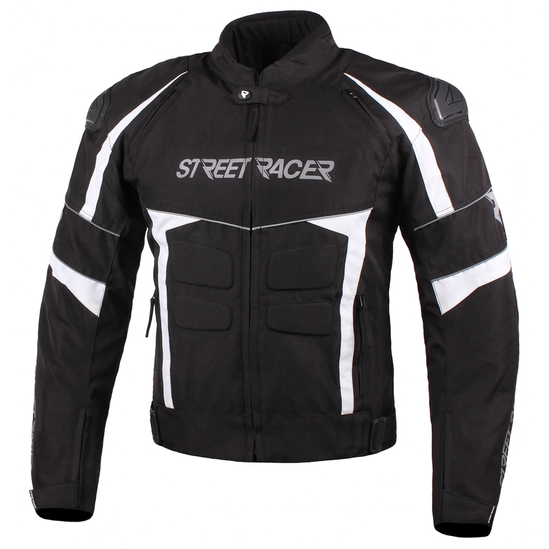 Bunda na motorku Street Racer Spark černo-bílá