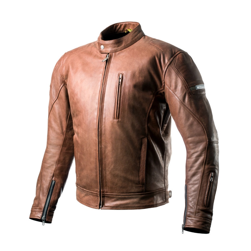 Bunda na moto Shima Hunter+ hnědá výprodej