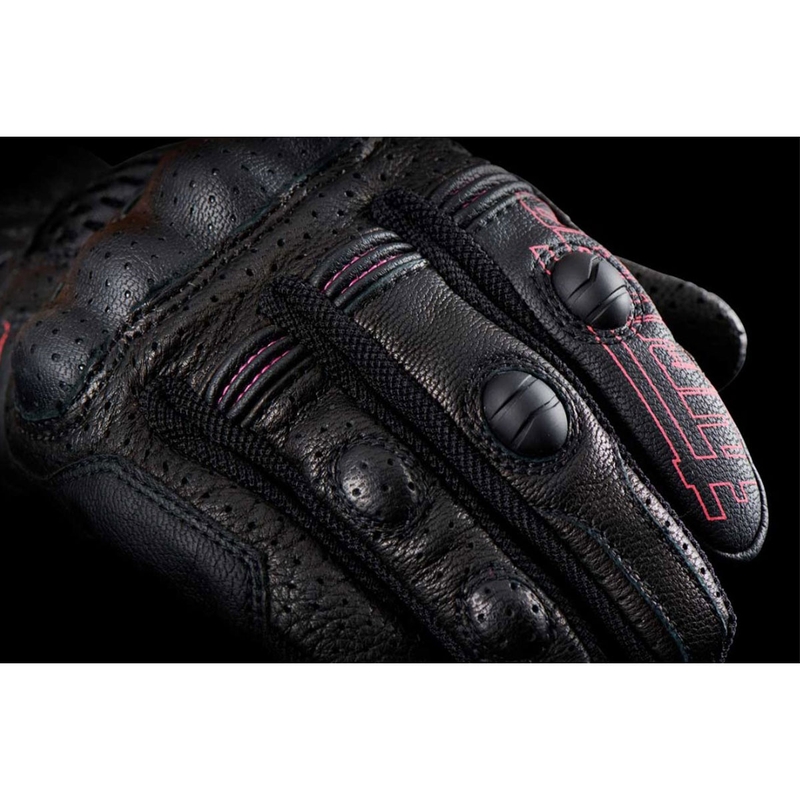 Guanti da moto da donna Furygan TD Air Lady nero-bianco-rosa