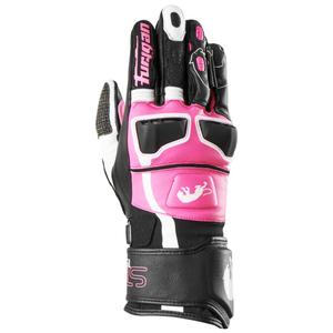 Guanti da moto da donna Furygan Styg 15 Lady nero-rosa