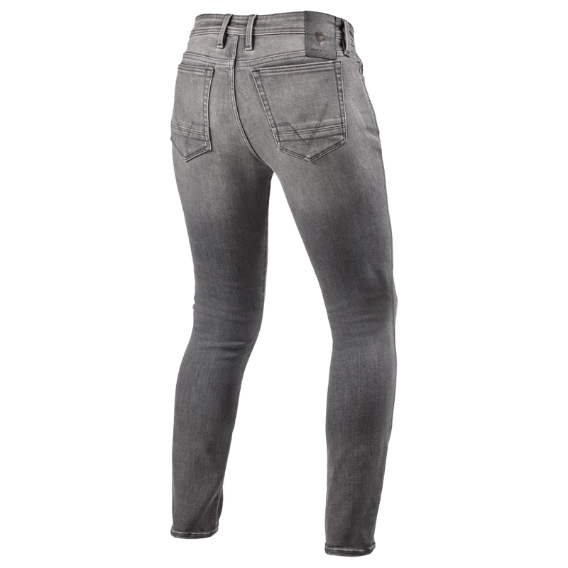Jeans da moto Revit Piston 3 Skinny, grigio lavato