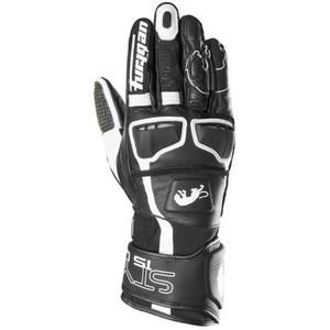 Guanti da moto da donna Furygan Styg 15 Lady nero-bianco
