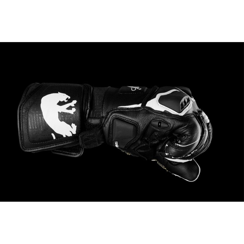 Guanti da moto da donna Furygan Styg 15 Lady nero-bianco