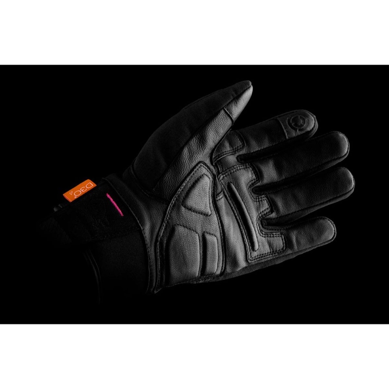 Guanti da moto da donna Furygan Jet Lady All Season D3O® Evo nero-rosa