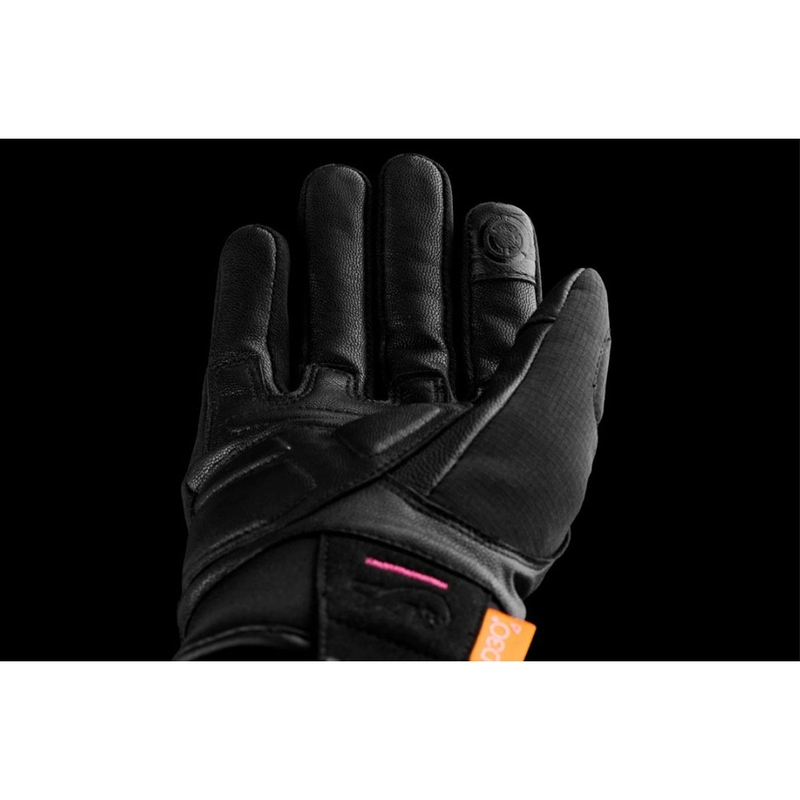Guanti da moto da donna Furygan Jet Lady All Season D3O® Evo nero-rosa