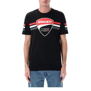 Maglietta Ducati Stripes Badge nera