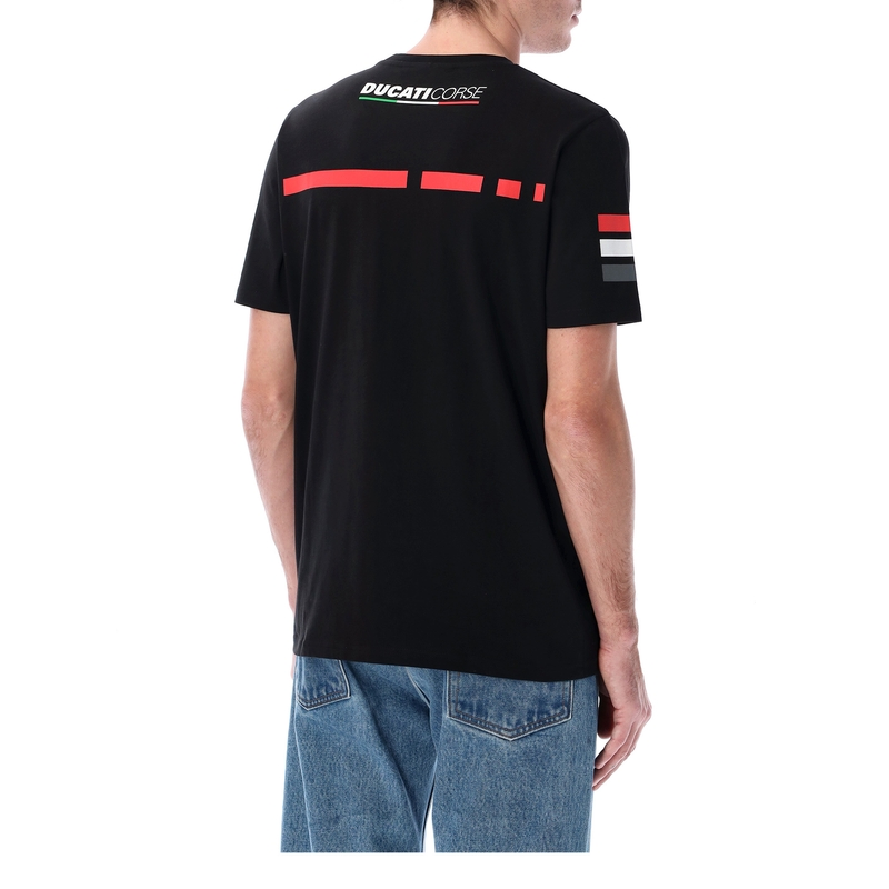 Maglietta Ducati Stripes Badge nera